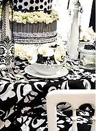 Black and White Party Fabric