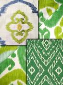 Green Ikat Fabric