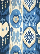 Blue & Natural Fabric | HouseFabric.com