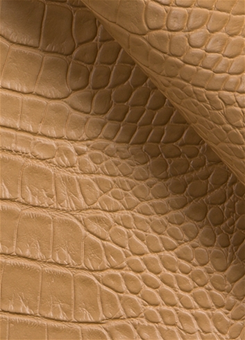 Brown Crocodile Faux Leather Fabric