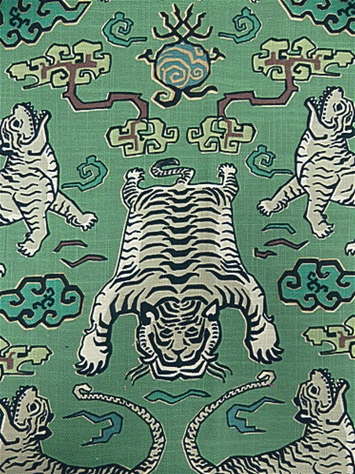 Emerald green and white siberian tiger