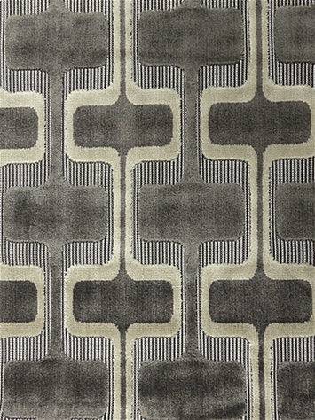 New Modern Bright Multicolour Geometric Retro Pattern Velvet Upholstery  Fabric
