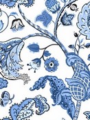 Blue Jacobean Fabrics | Fabric By Color