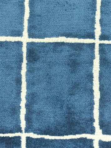 Avenue Aegean Velvet Check P Kaufmann Fabric