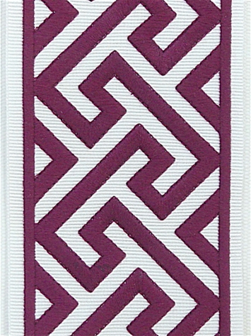 Capri Claret Embroidered Trim Tape Europatex 