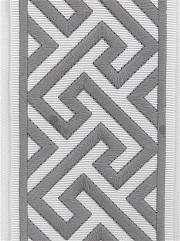 Capri Grey Embroidered Trim Tape Europatex 