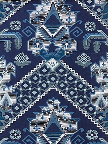 Casbah Indigo Embroidery PK Lifestyles Fabric