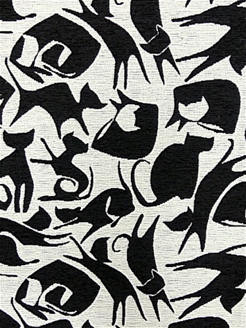 Cool For Cats 916 Ebony Ivory Covington Fabric