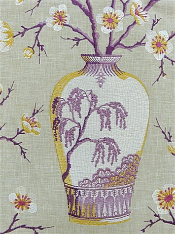 Katsuma Lilac Embroidery P Kaufmann Fabric