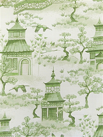Kinjo 206 Greenery Toile Covington Fabric