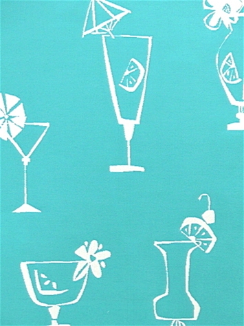 SD Five O'Clock Somewhere 219 Turquoise Outdoor Fabric