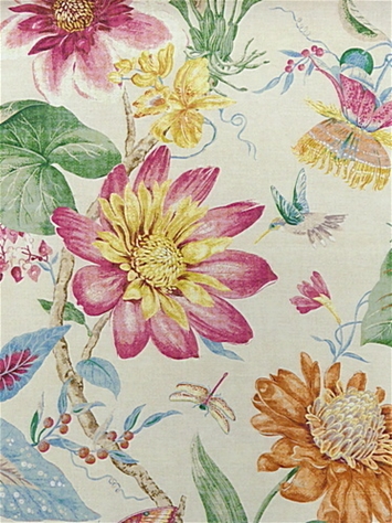 Tropical Pavilion Passion Fruit Floral P Kaufmann Fabric